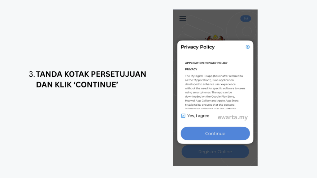 Cara daftar MyDigital ID Online