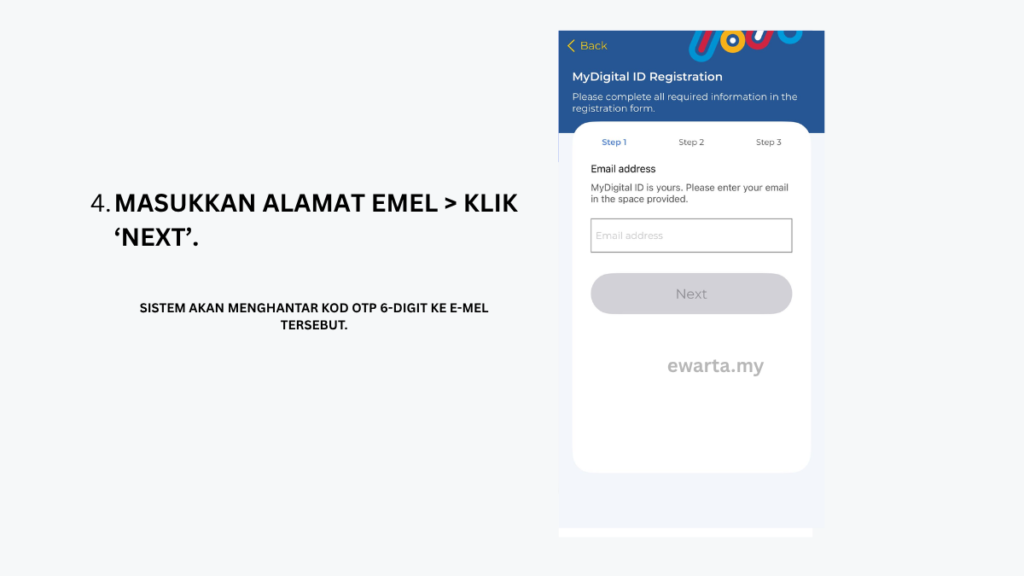 Cara daftar MyDigital ID Online