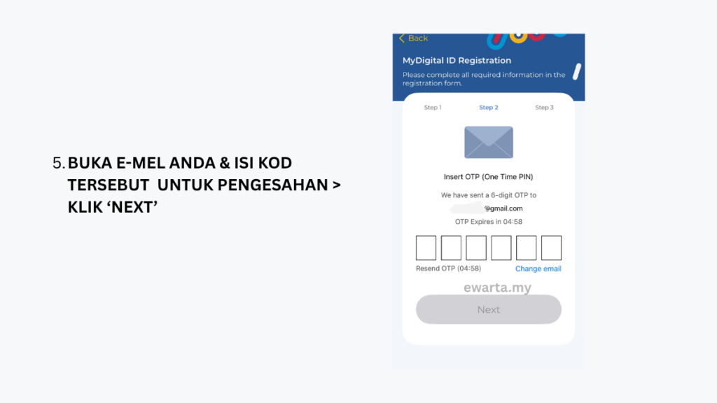 Cara daftar MyDigital ID Online