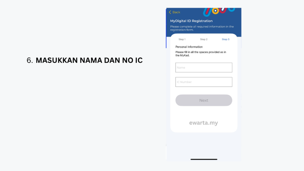 Cara daftar MyDigital ID Online