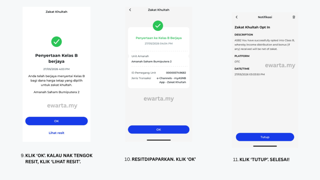 Cara Tukar Ke Kelas B ASB Melalui Apps MyASNB