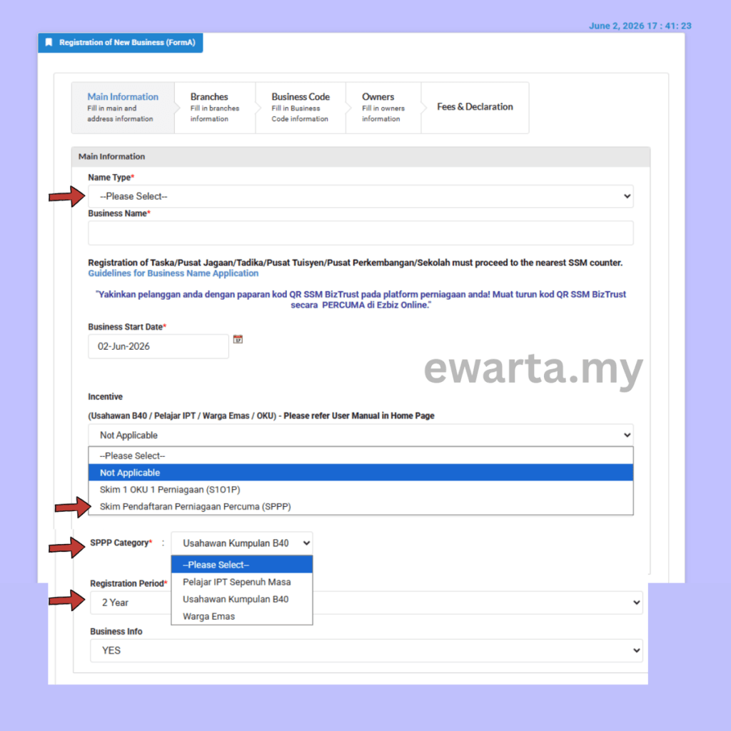 Cara Daftar SSM Percuma 2 Tahun 