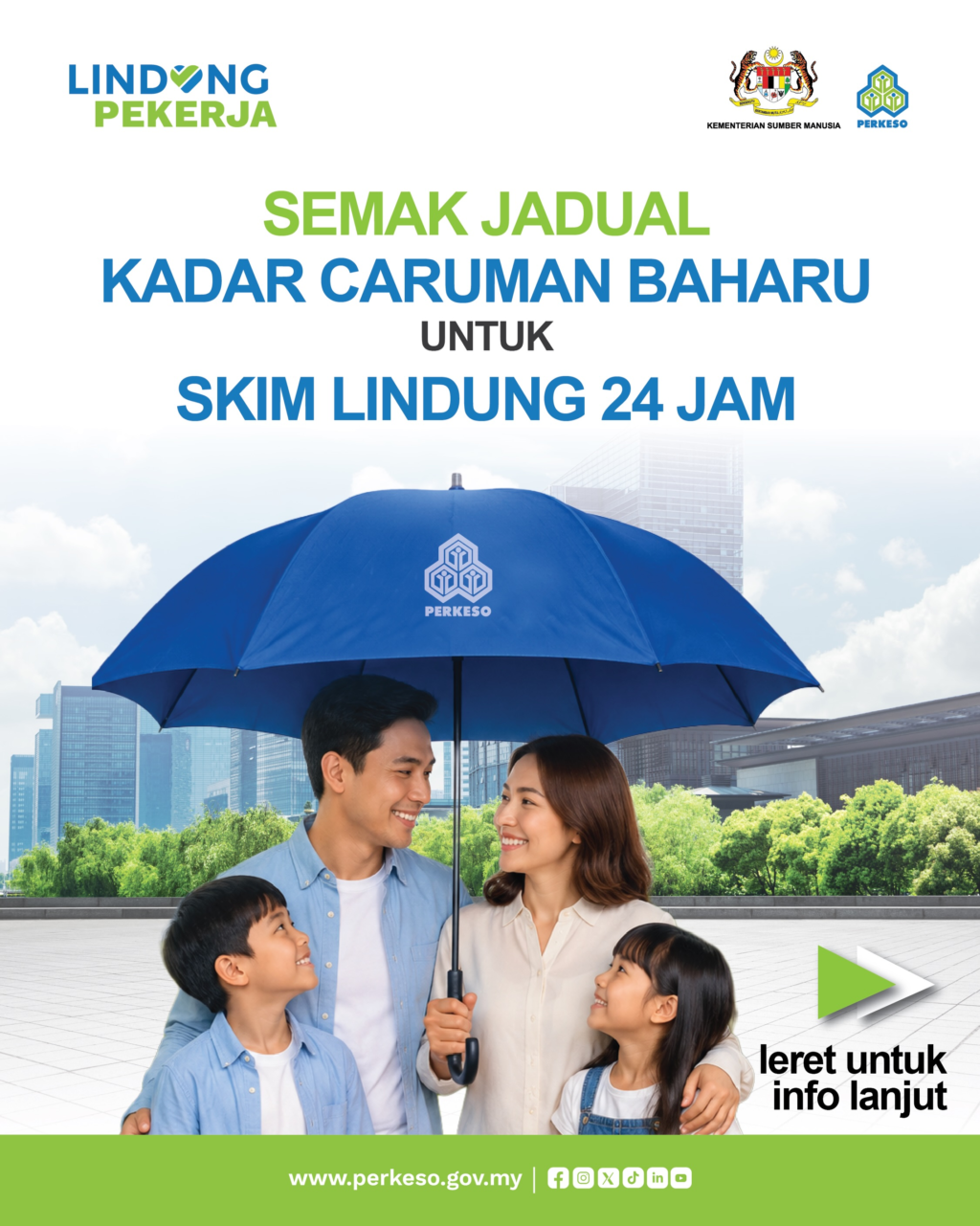 kadar caruman baharu lindung 24 jam