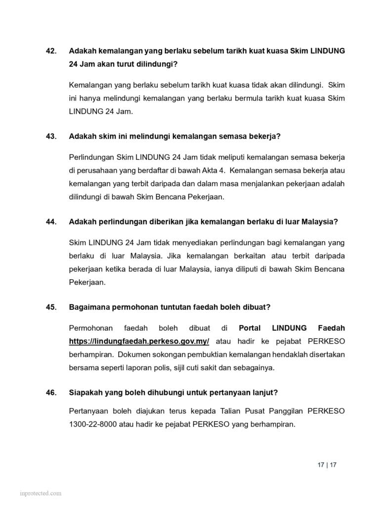 Cara Batalkan Caruman LINDUNG 24 Jam (opt-out)