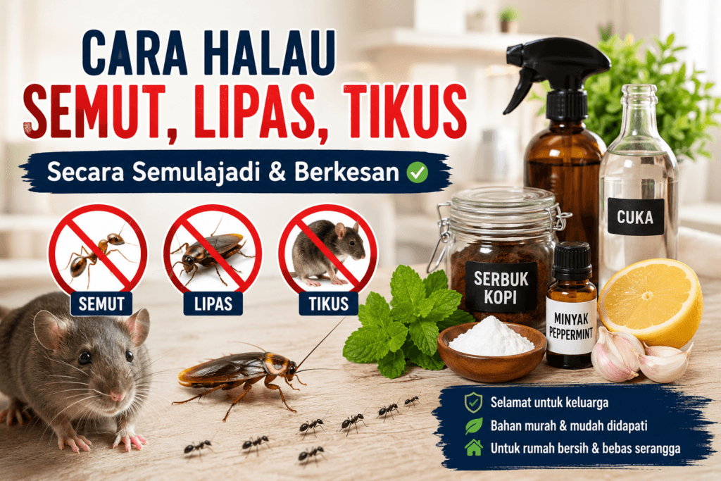 Cara Halau Semut, Lipas & Tikus Di Dapur - Petua Alami Dijamin Berkesan!