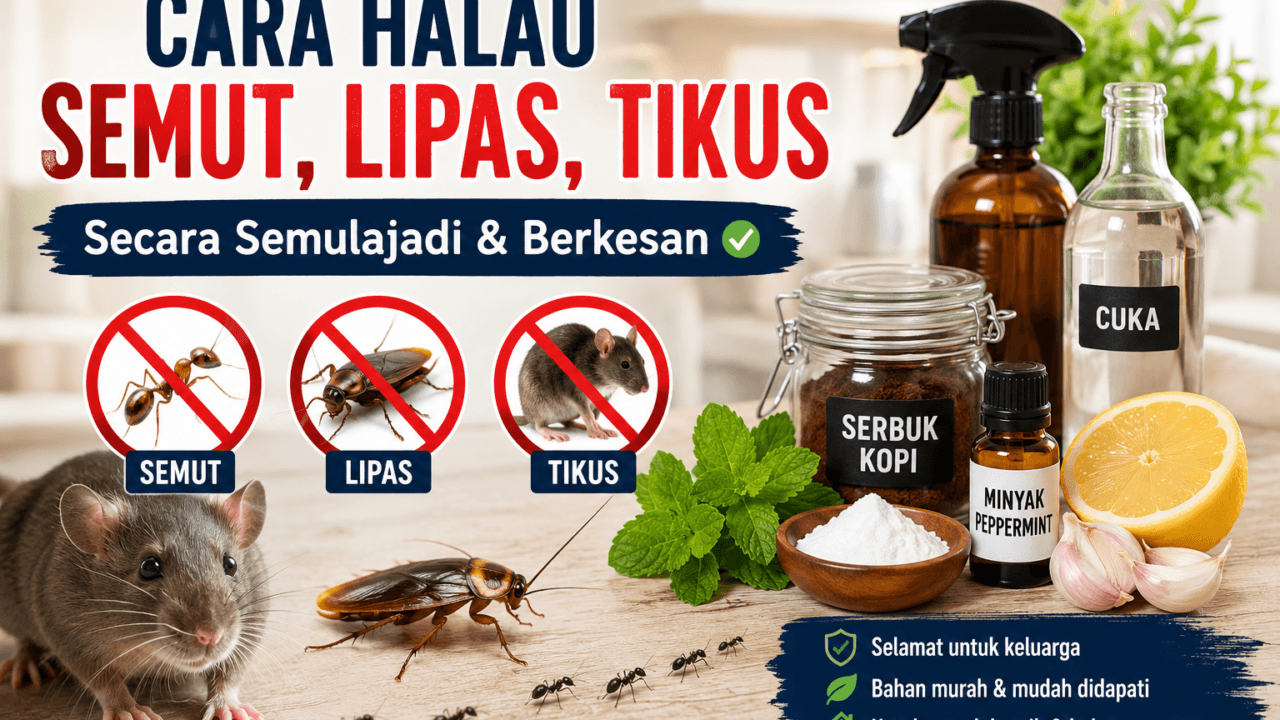 Cara Halau Semut, Lipas & Tikus Di Dapur - Petua Alami Dijamin Berkesan!