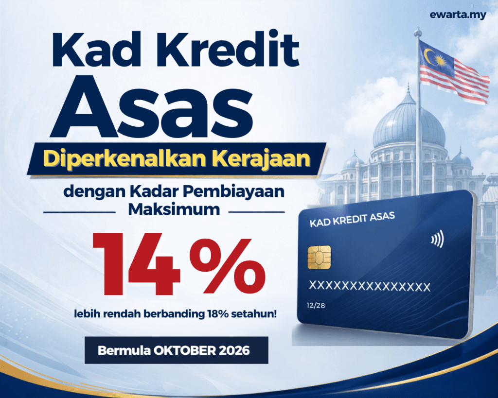 Kad Kredit Asas Diperkenalkan Kerajaan dengan Kadar Pembiayaan Maksimum 14%
