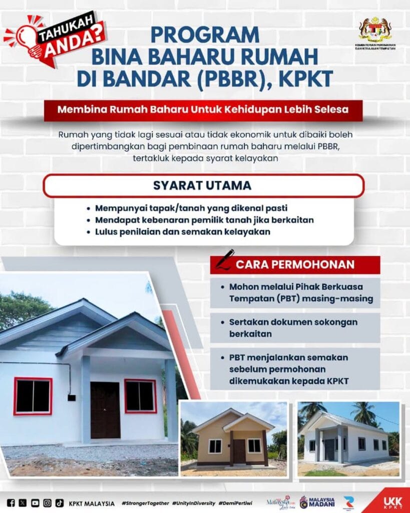 PROGRAM BINA BAHARU RUMAH DI BANDAR (PBBR) KPKT