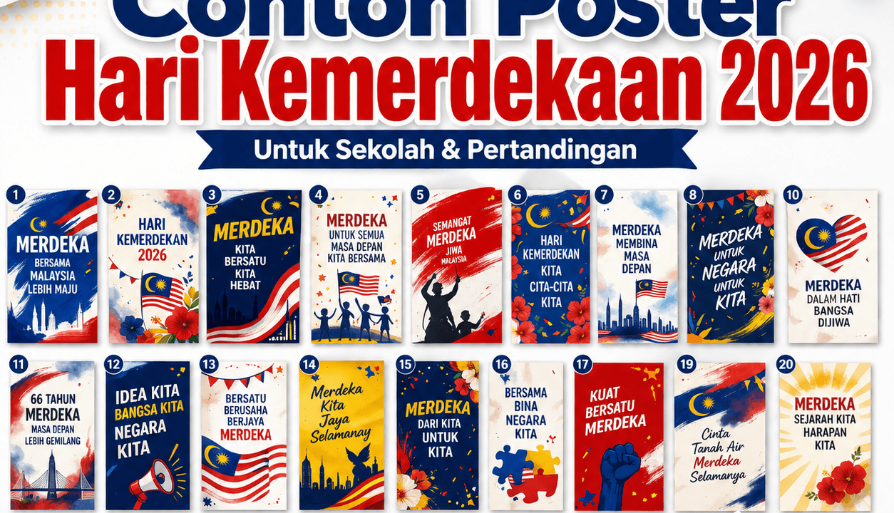 Poster Hari Kemerdekaan 2026 - tema hari kebangsaan 2026
