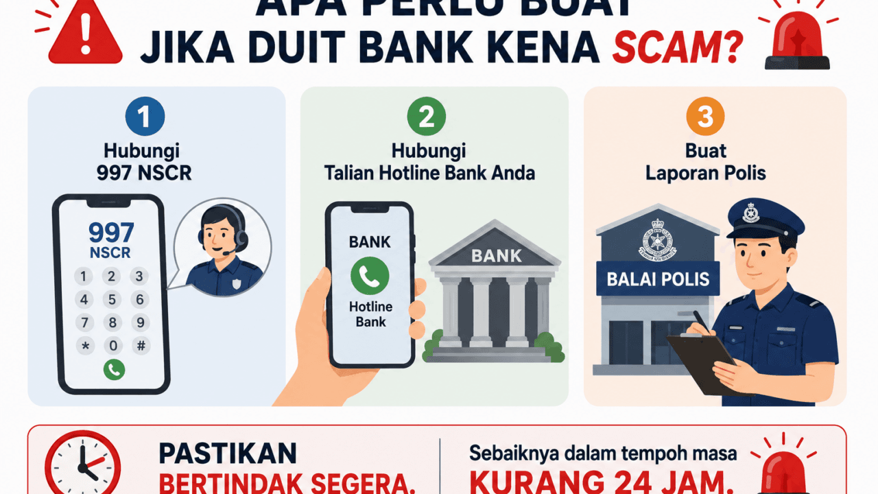 apa perlu buat duit bank kena scam