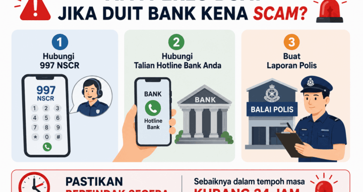 apa perlu buat duit bank kena scam