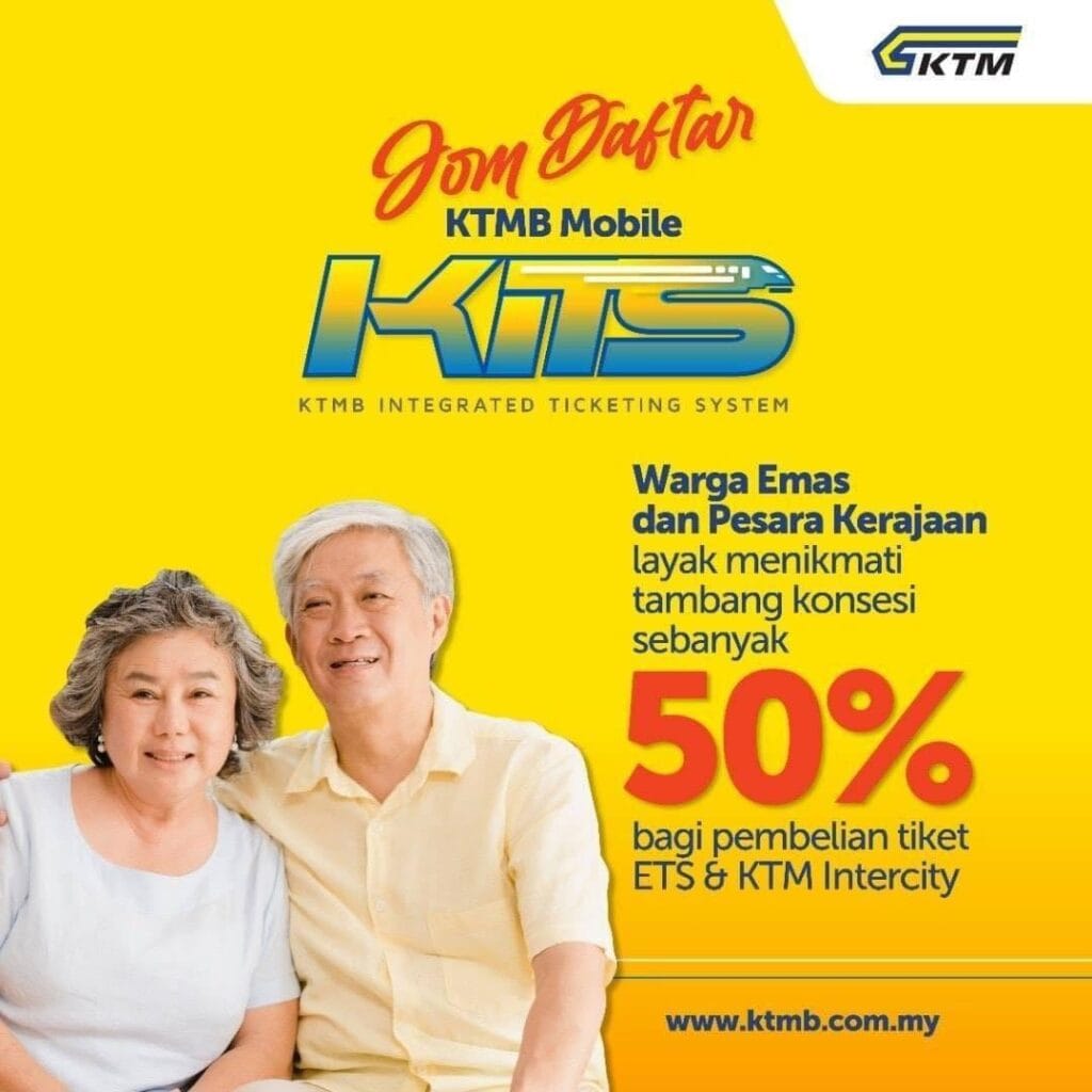 bantuan warga emas diskuan 50% ktmb