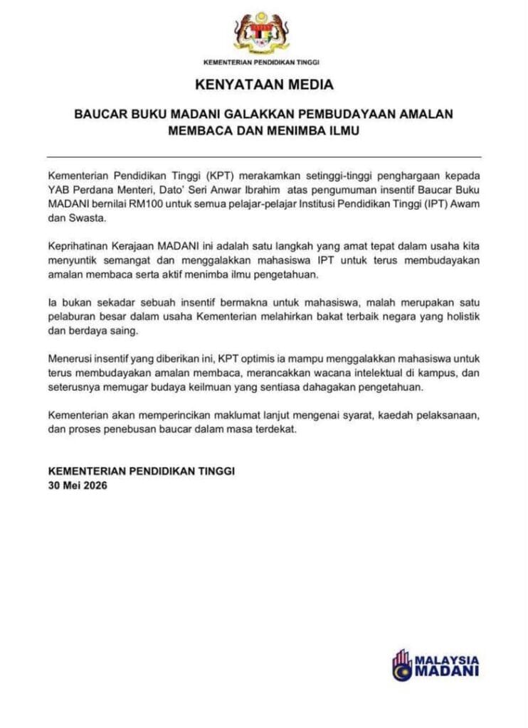 baucar buku madani pelajar ipt