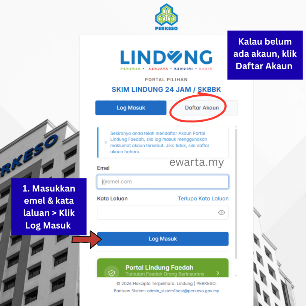 Cara Batalkan Caruman LINDUNG 24 Jam (opt-out) 