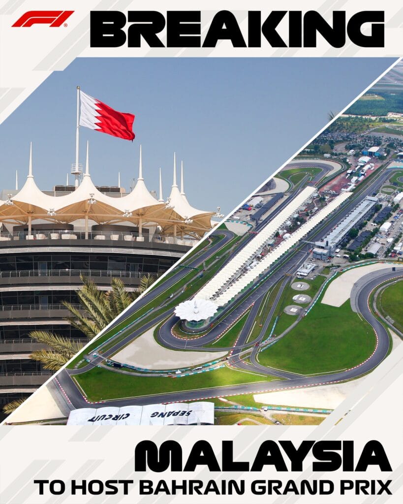 f1 kembali di Sepang oktober 2026