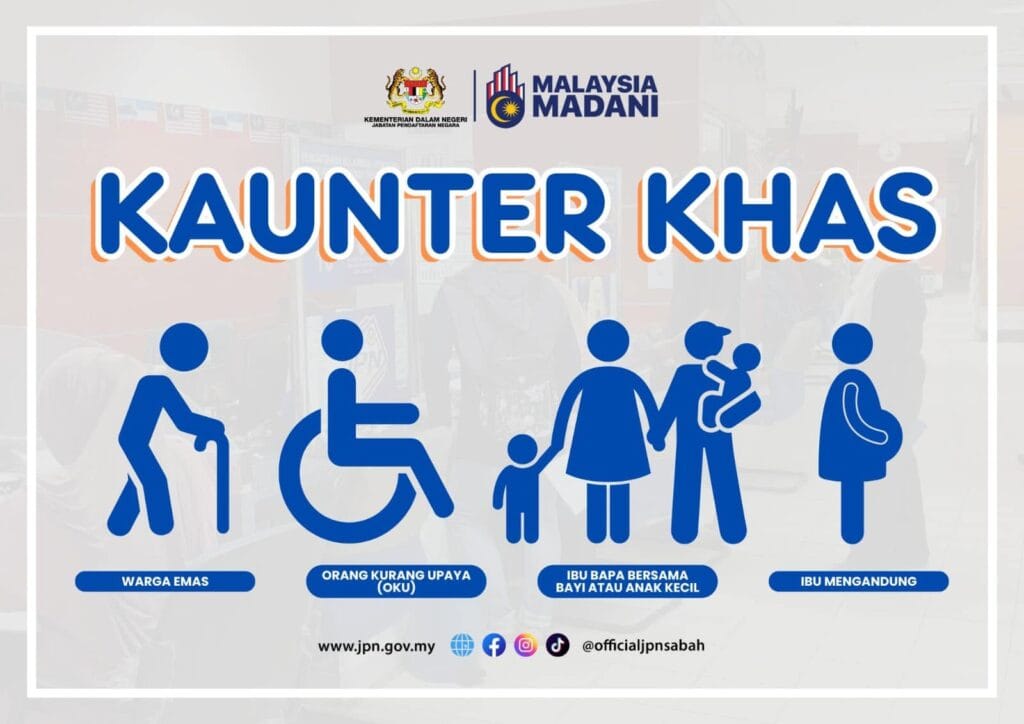 Bantuan warga emas - kaunter khas 