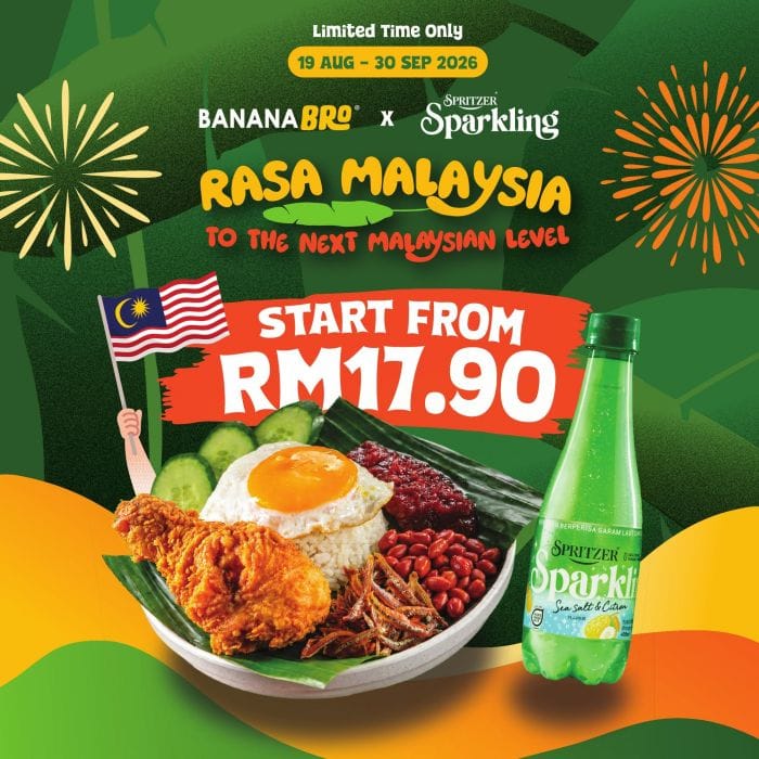 Banana Bro x Spritzer promosi merdeka 2026