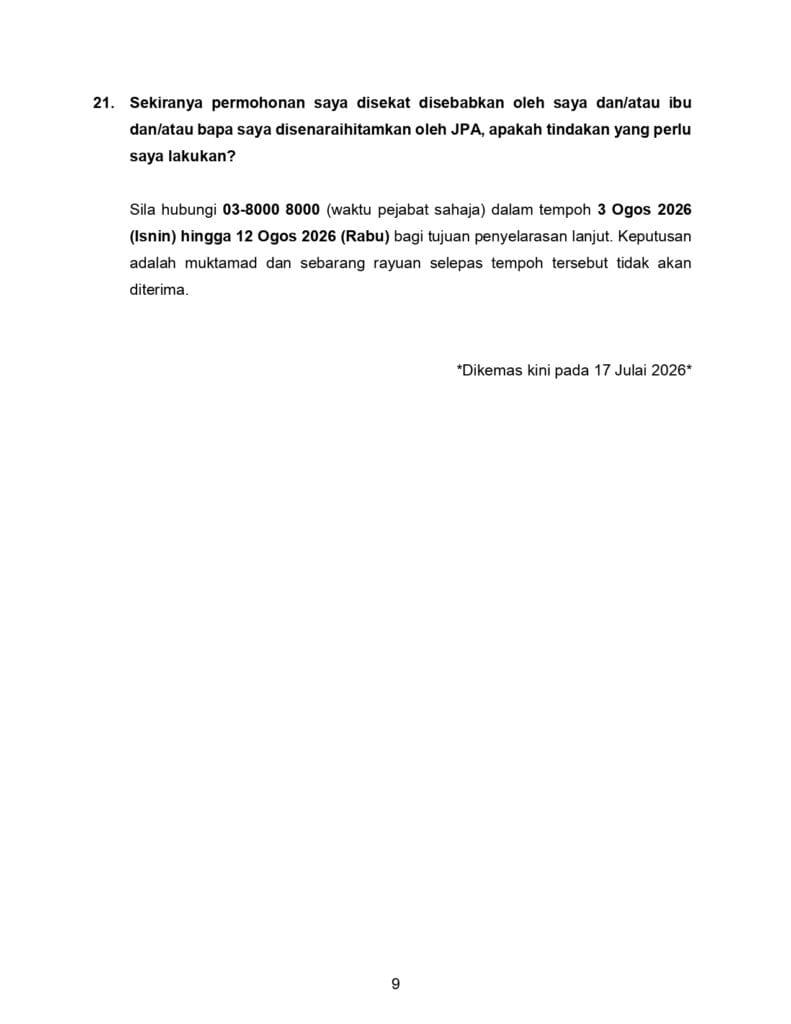 FAQ - Soalan Lazim Dermasiswa B40 2026