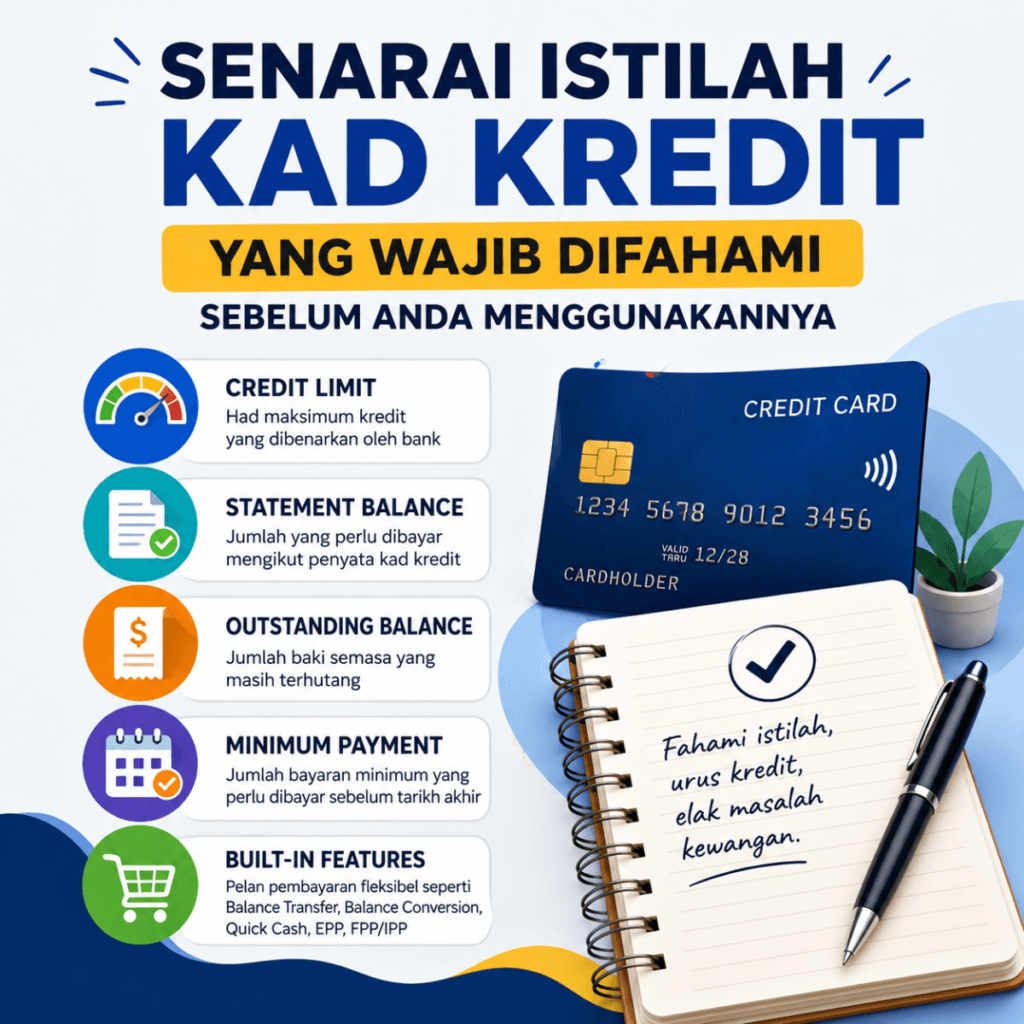 Senarai Istilah Kad Kredit Yang Wajib Difahami Sebelum Anda Menggunakannya