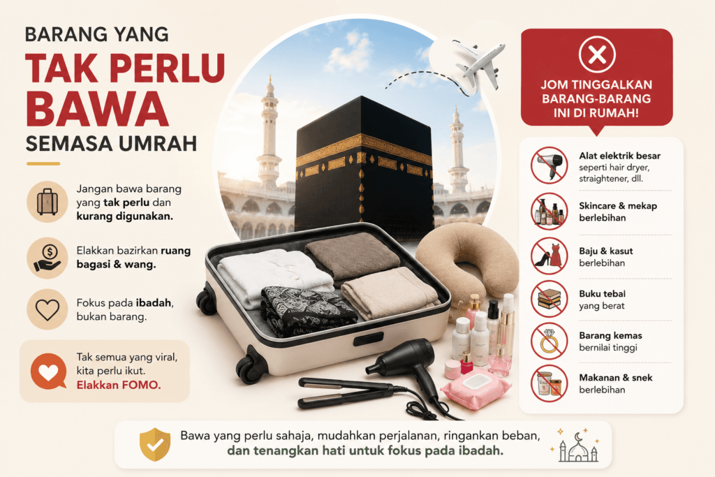 barang tak perlu bawa umrah