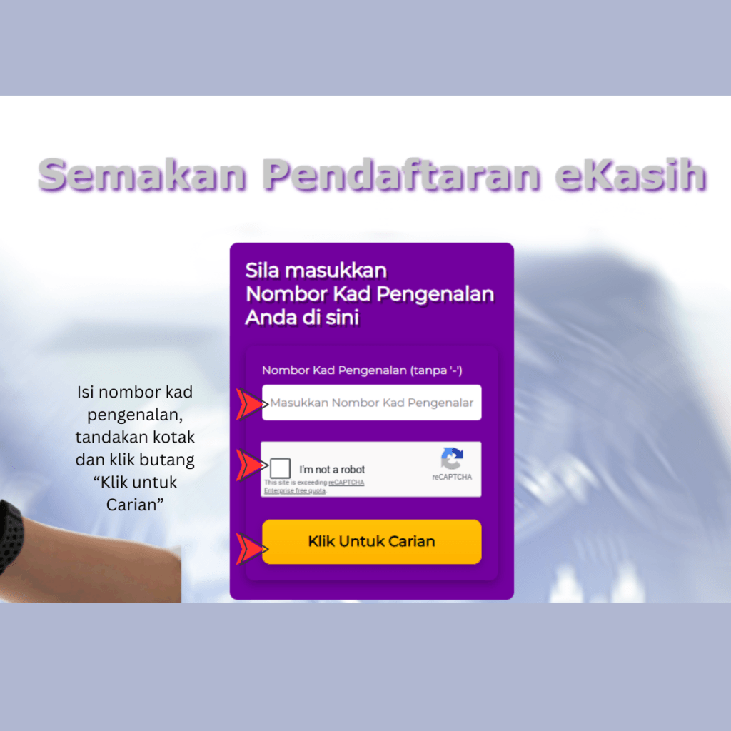 cara daftar ekasih - semak kelayakan
