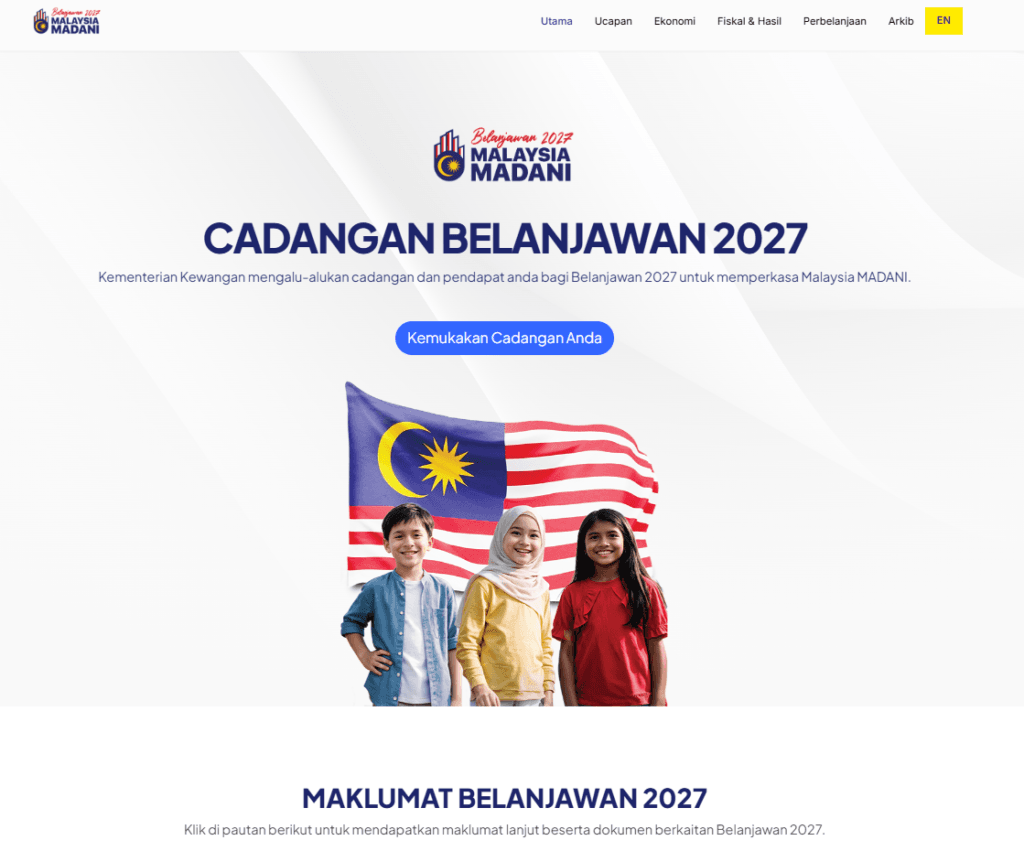 infografik Portal Maklum Balas Awam Belanjawan MOF