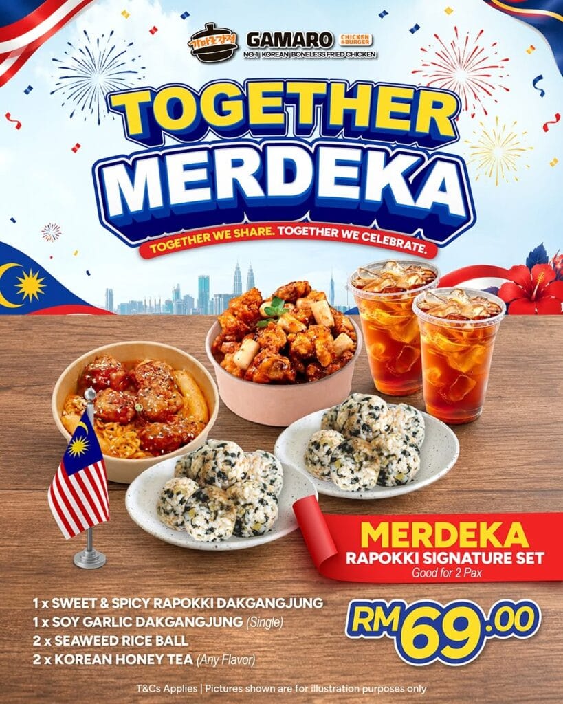  Gamaro Chicken & Burger promosi kemerdekaan 2026