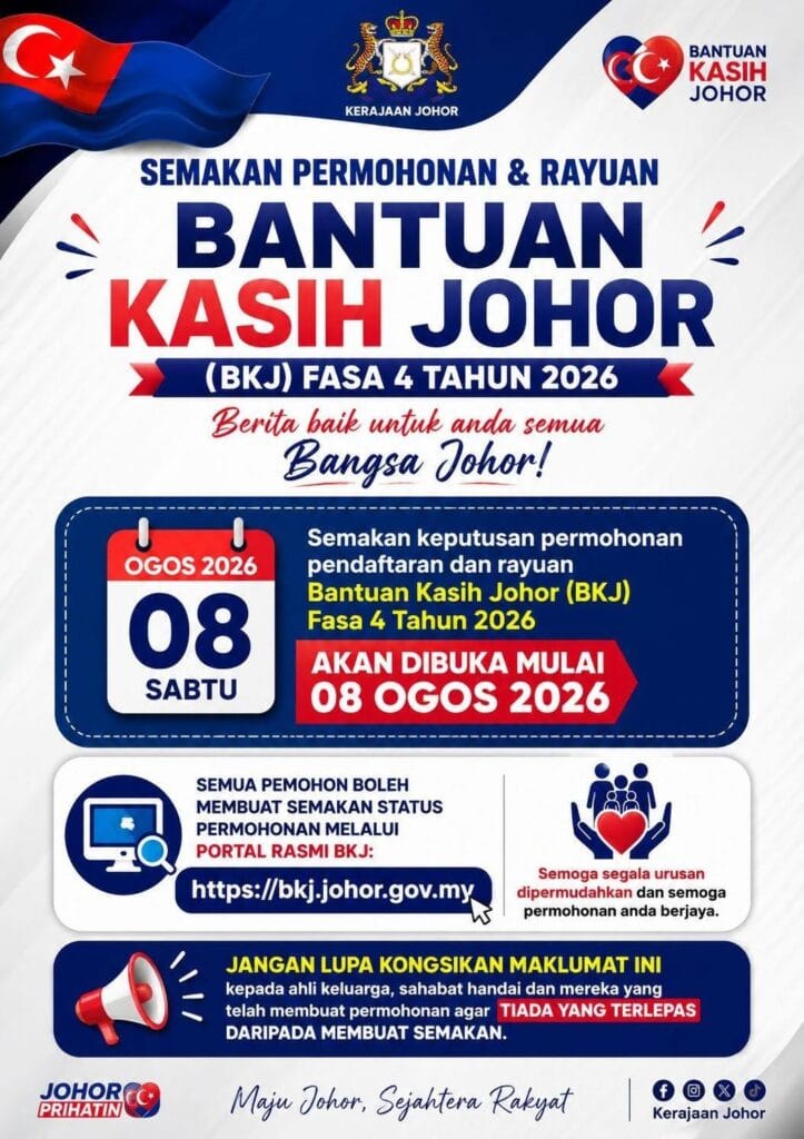 semakan status bantuan kasih johor 2026