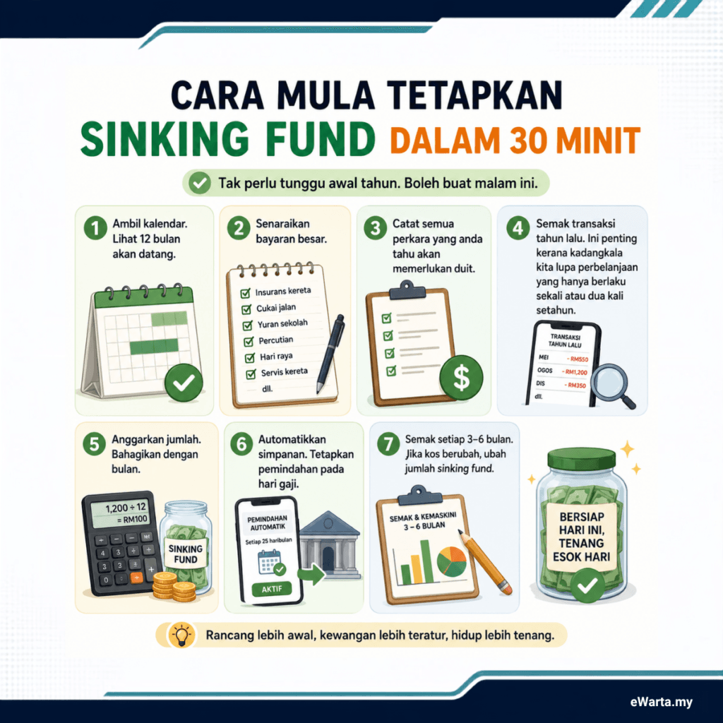 infografik Cara Tetapkan Sinking Fund
