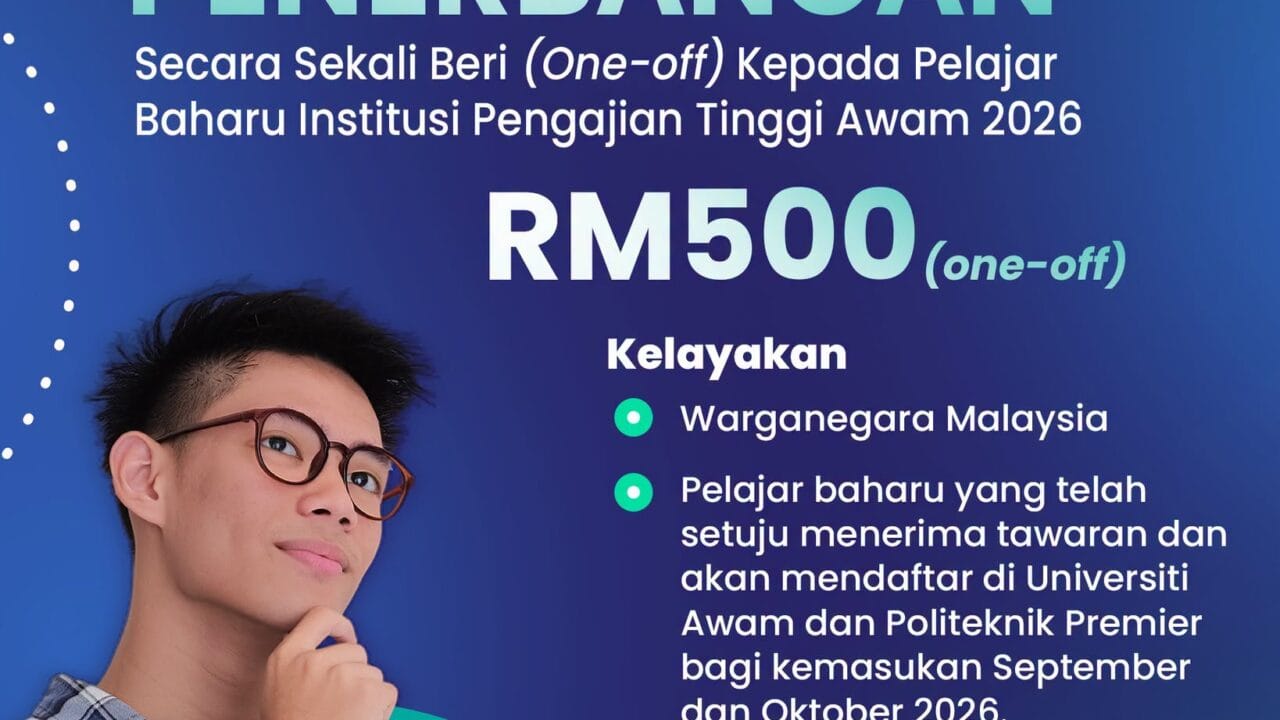 INFOGRAFIK Bantuan Khas Tiket Penerbangan Pelajar (RM500) 2026