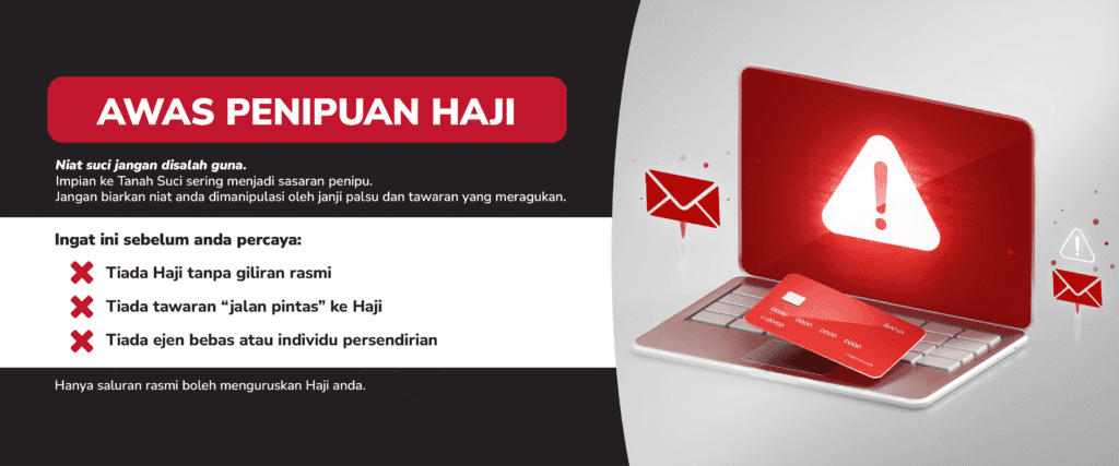 infografik amaran tabung haji supaya tidak tertipu dengan scam haji