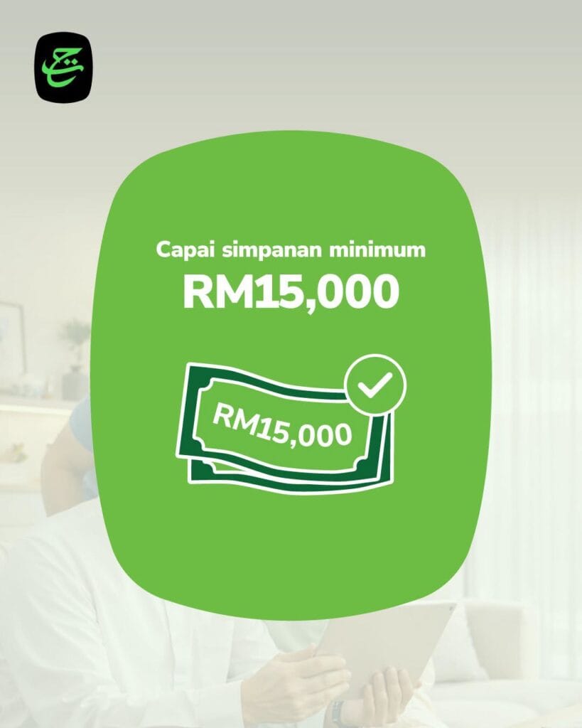 Infografik Facebook Tabung Haji mengenai simpanan minimun RM15,000